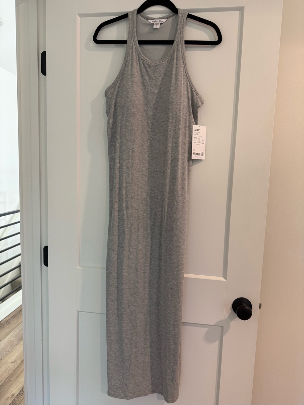 NWT Athleta Signature Rib Maxi Dress - Sleeveless Body-Skimming Style - Picture 4 of 6